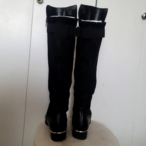Call It Spring Knee-High Boot Faux Leather Suede Black Size 6 - Picture 7 of 12
